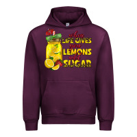 Mauve Wine when life gives you lemons add sugar Urban Hoodie - texasbilliewilder