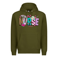 Army Green nurse Premium Hoodie - texasbilliewilder