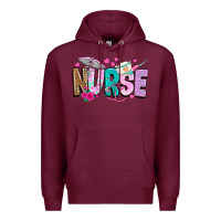 Burgundy nurse Premium Hoodie - texasbilliewilder