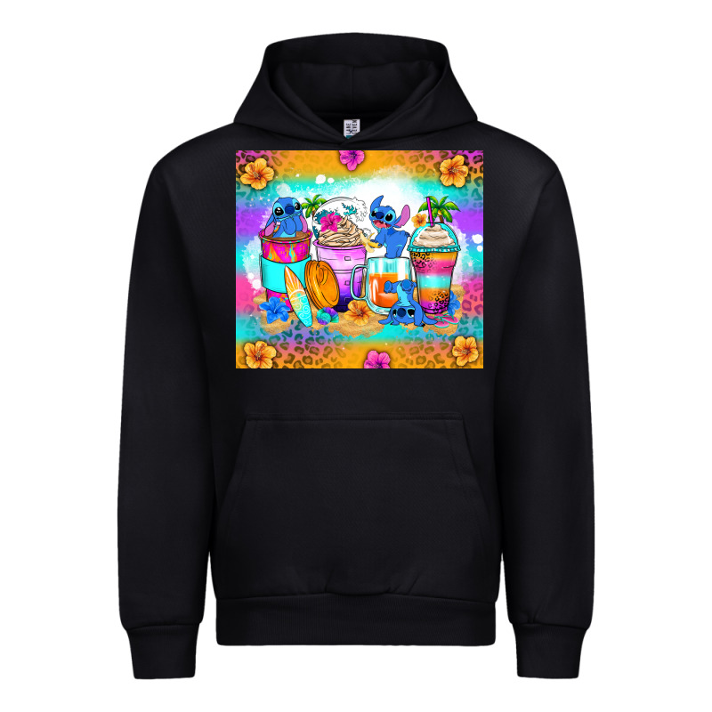 Stitch Summer Coffee Cups Urban Hoodie by Zillion Design Studio | Teevron