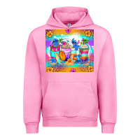 Fuchsia Pink stitch summer coffee cups Urban Hoodie - Zillion Design Studio