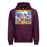 Mauve Wine stitch summer coffee cups Urban Hoodie - Zillion Design Studio
