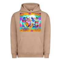 Pigment Burro stitch summer coffee cups Urban Hoodie - Zillion Design Studio