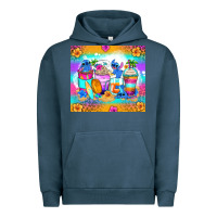 Pigment Midnight Navy stitch summer coffee cups Urban Hoodie - Zillion Design Studio