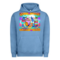Pigment Pebble Blue stitch summer coffee cups Urban Hoodie - Zillion Design Studio