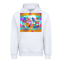 White stitch summer coffee cups Urban Hoodie - Zillion Design Studio