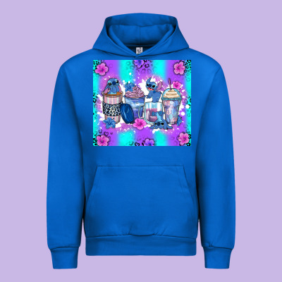 Stitch Coffee Cups Urban Hoodie Designed By Zillion Design Studio
