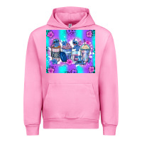 Fuchsia Pink stitch coffee cups Urban Hoodie - Zillion Design Studio