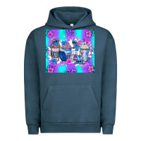 Pigment Midnight Navy stitch coffee cups Urban Hoodie - Zillion Design Studio