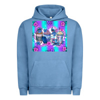 Pigment Pebble Blue stitch coffee cups Urban Hoodie - Zillion Design Studio