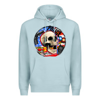 Blue Mist police skull and police equipment Premium Hoodie - AdoDesignShop