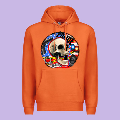 Police Skull And Police Equipment Premium Hoodie Designed By Adodesignshop