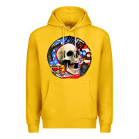 Lemon police skull and police equipment Premium Hoodie - AdoDesignShop