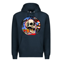 Navy police skull and police equipment Premium Hoodie - AdoDesignShop