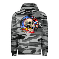 Slate Camo police skull and police equipment Premium Hoodie - AdoDesignShop