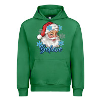 Emerald santa blue believe Urban Hoodie - RanaPortraitStore