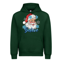 Forest Green santa blue believe Urban Hoodie - RanaPortraitStore