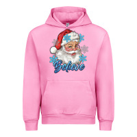 Fuchsia Pink santa blue believe Urban Hoodie - RanaPortraitStore