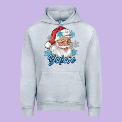 Santa Blue Believe Urban Hoodie Designed By Ranaportraitstore