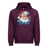 Mauve Wine santa blue believe Urban Hoodie - RanaPortraitStore