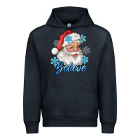 Navy santa blue believe Urban Hoodie - RanaPortraitStore