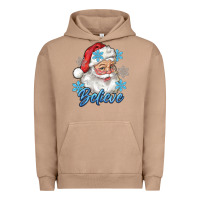 Pigment Burro santa blue believe Urban Hoodie - RanaPortraitStore