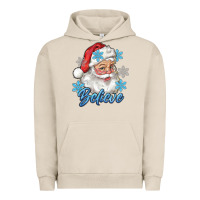 Pigment French Oak santa blue believe Urban Hoodie - RanaPortraitStore