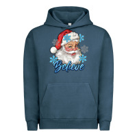 Pigment Midnight Navy santa blue believe Urban Hoodie - RanaPortraitStore