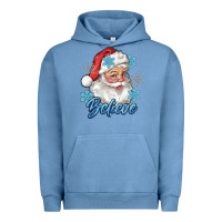 Pigment Pebble Blue santa blue believe Urban Hoodie - RanaPortraitStore