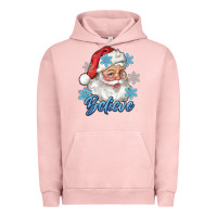 Pigment Salmon santa blue believe Urban Hoodie - RanaPortraitStore