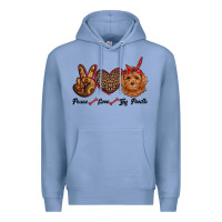 Colony Blue peace love toy poodle Premium Hoodie - RanaPortraitStore