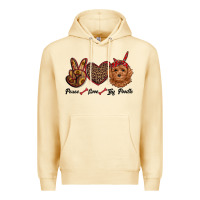 Peace Love Toy Poodle Premium Hoodie | Teevron