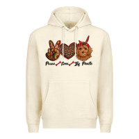Sandshell peace love toy poodle Premium Hoodie - RanaPortraitStore