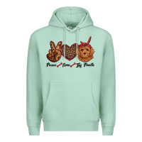 Seafoam peace love toy poodle Premium Hoodie - RanaPortraitStore