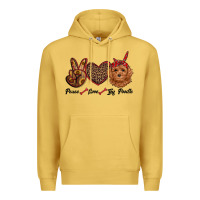 Antique Gold peace love toy poodle Premium Hoodie - RanaPortraitStore