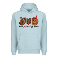 Blue Mist peace love toy poodle Premium Hoodie - RanaPortraitStore