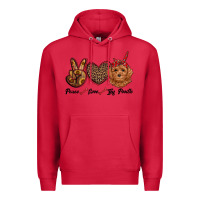 Cardinal peace love toy poodle Premium Hoodie - RanaPortraitStore