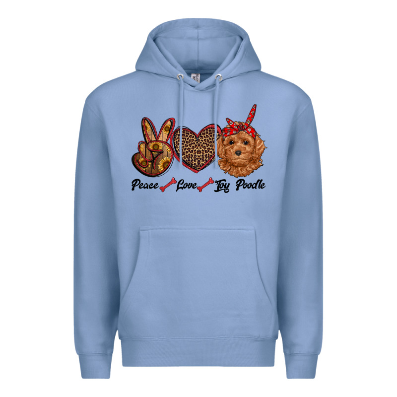 Peace Love Toy Poodle Premium Hoodie by RanaPortraitStore | Teevron