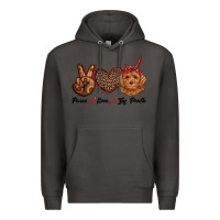 Smoke peace love toy poodle Premium Hoodie - RanaPortraitStore