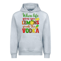 Heather Grey when life gives you lemons grab the vodka Urban Hoodie - texasbilliewilder