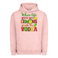 Pigment Salmon when life gives you lemons grab the vodka Urban Hoodie - texasbilliewilder