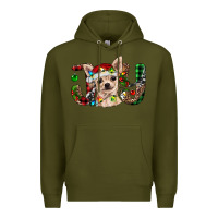Army Green christmas chihuahua joy Premium Hoodie - RanaPortraitStore