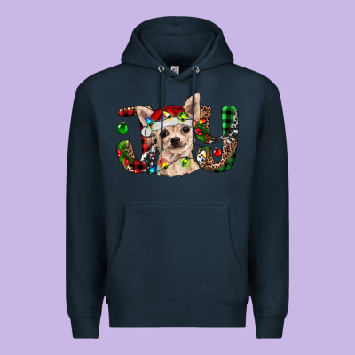 Christmas Chihuahua Joy Premium Hoodie Designed By Ranaportraitstore