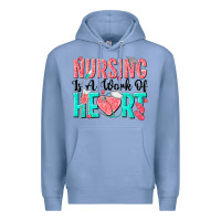 Colony Blue nursing is a work of heart Premium Hoodie - texasbilliewilder