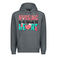 Rock nursing is a work of heart Premium Hoodie - texasbilliewilder