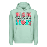 Seafoam nursing is a work of heart Premium Hoodie - texasbilliewilder