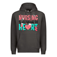 Smoke nursing is a work of heart Premium Hoodie - texasbilliewilder
