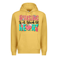 Antique Gold nursing is a work of heart Premium Hoodie - texasbilliewilder