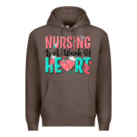 Coffee nursing is a work of heart Premium Hoodie - texasbilliewilder