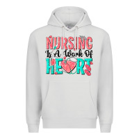 Dove Grey nursing is a work of heart Premium Hoodie - texasbilliewilder